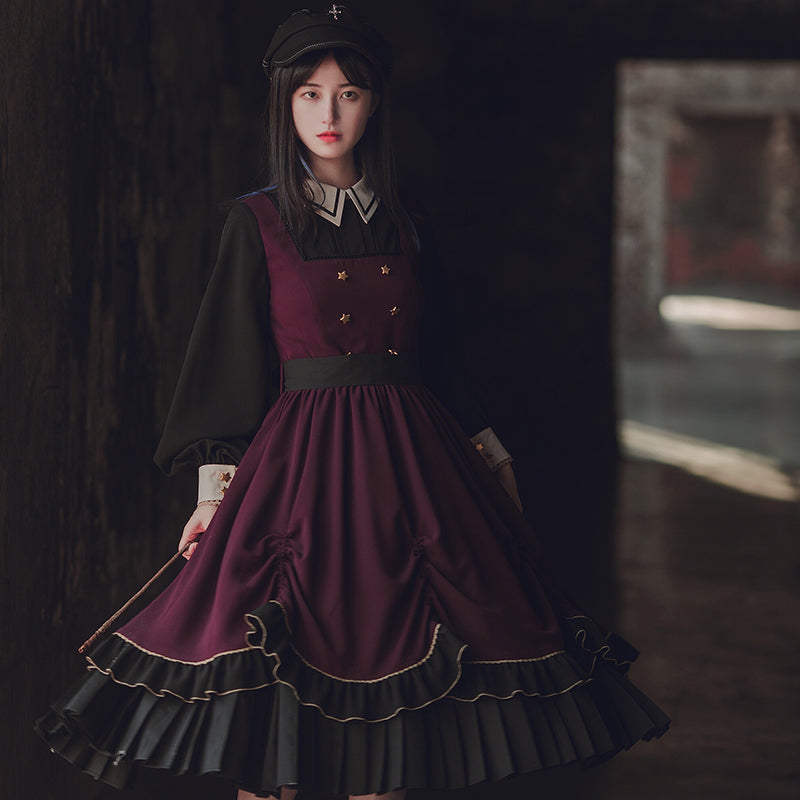 Apprentice Wizard Layered dress and cloak