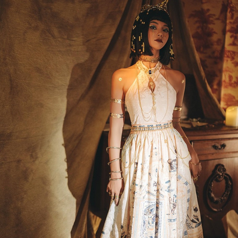 [IDOLFILE] Product｜Twilight Egyptian Lolita Halter Neck Jumper Skirt