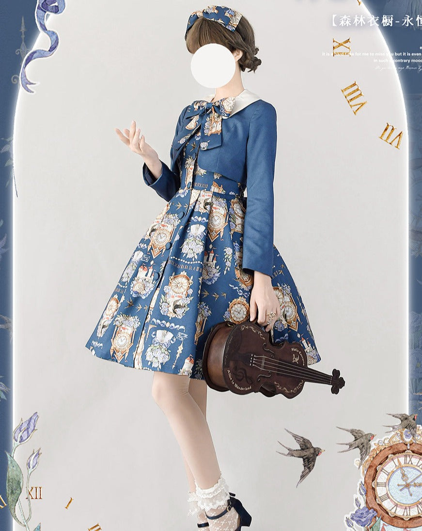 [Reservation sale] Eternal Echo Classical dress and jacket setup with headband