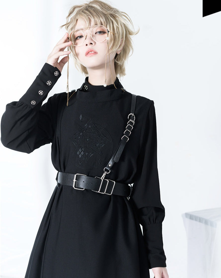 【予約販売】Black Knight 皇子系 スタンドカラーブラウス