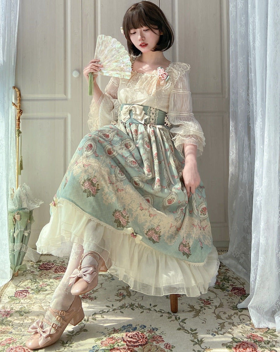 Find fragrance High-waisted skirt with floral print