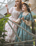 【予約販売】花海棠のフロントリボンクラシカルワンピース