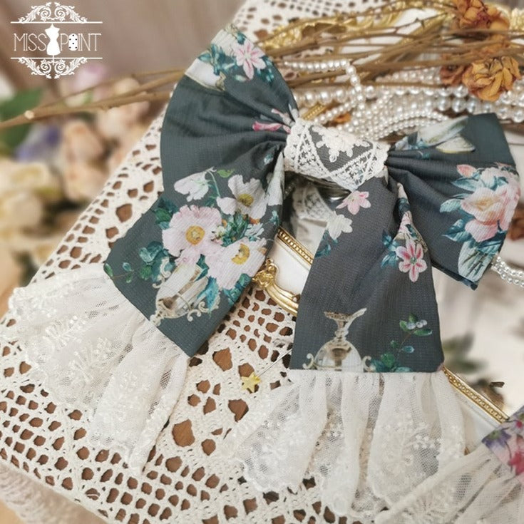[Simultaneous purchase only] Flower flower corsage, ribbon brooch, lace gloves