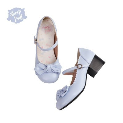Lolita shoes 8 colors strap shoes with ribbon 4.5 cm heel