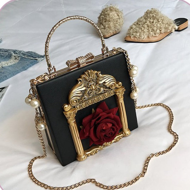 Antique rose chain mini bag