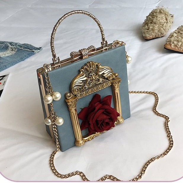 Antique rose chain mini bag