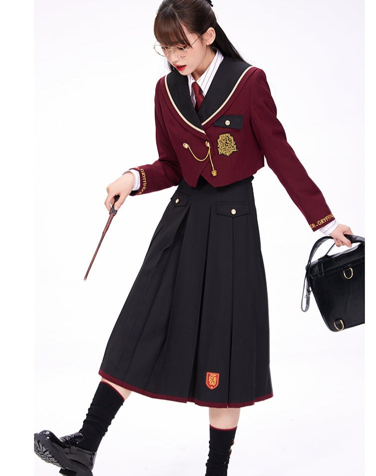Hogwarts School of Witchcraft and Wizardry Box Pleated Skirt