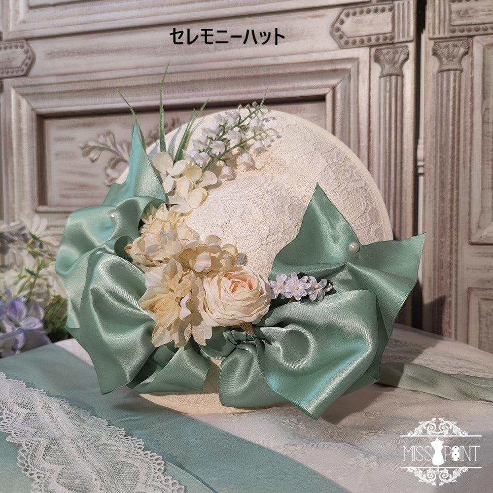 [Simultaneous purchase only] Suzuran flower embroidery bonnet, hat, headband