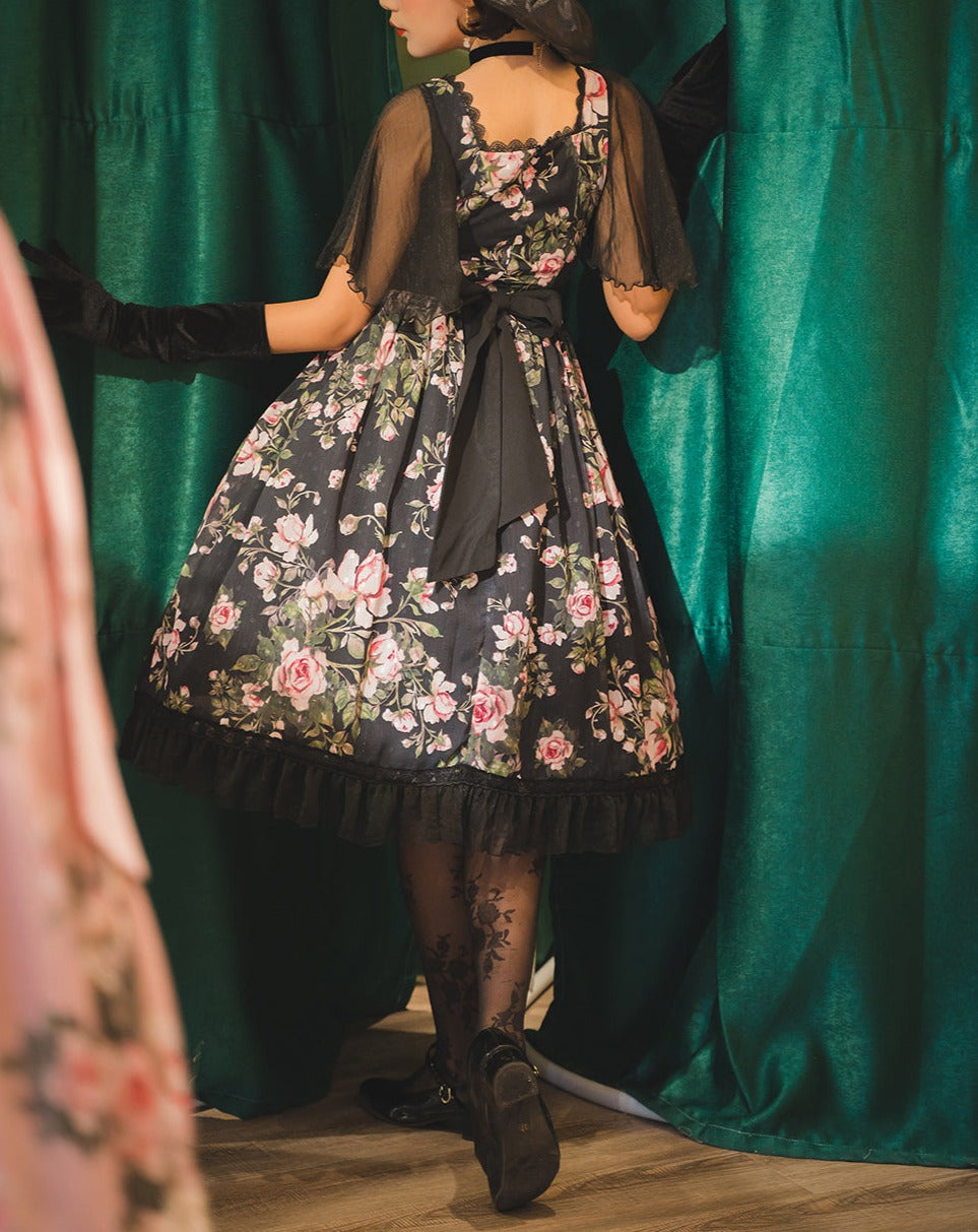 [Pre-order] Rose Garden Flying Sleeve Classic Lolita Dress