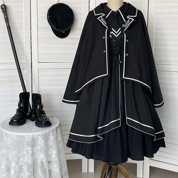 Military Uniform Shawl Cloak Military Lolita Dress