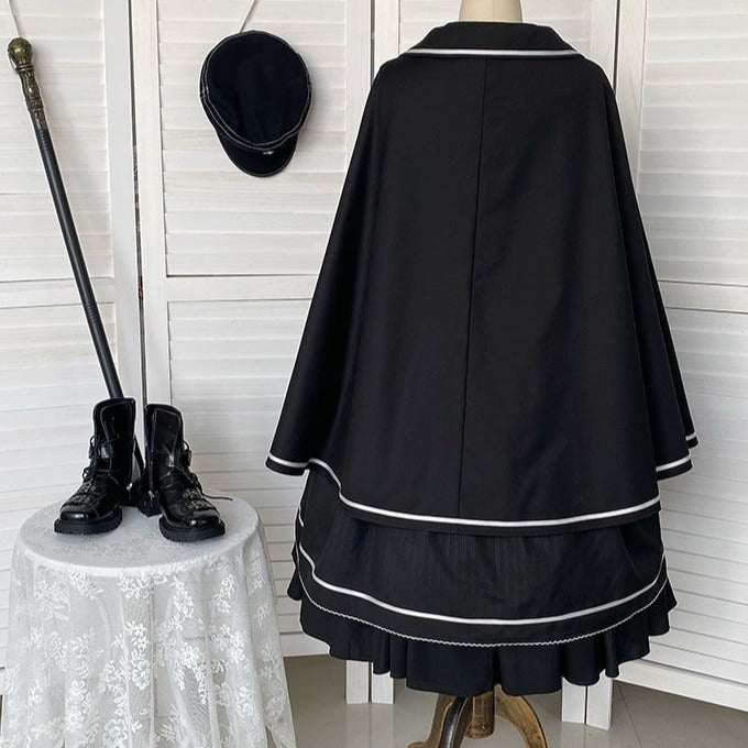 [Partial pre-order sale] Military uniform shawl cloak military lolita dress