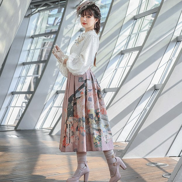 Japanese loli moss peach blooming elegant skirt