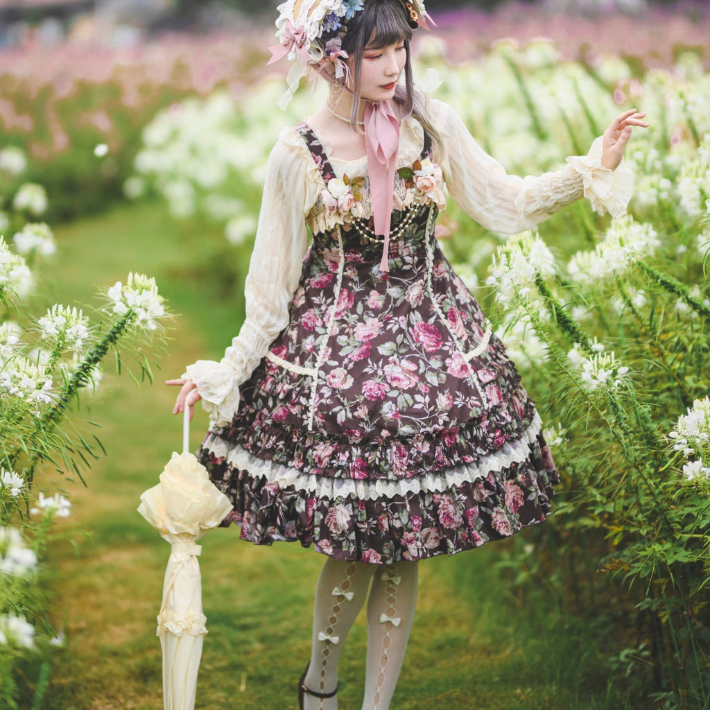 Wall of Rose Elegant Classical Jumper Skirt