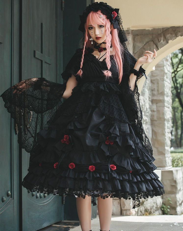 Swan Lake Swan and Black Swan Princess Dress Full Set – ロリータファッション通販RonRon