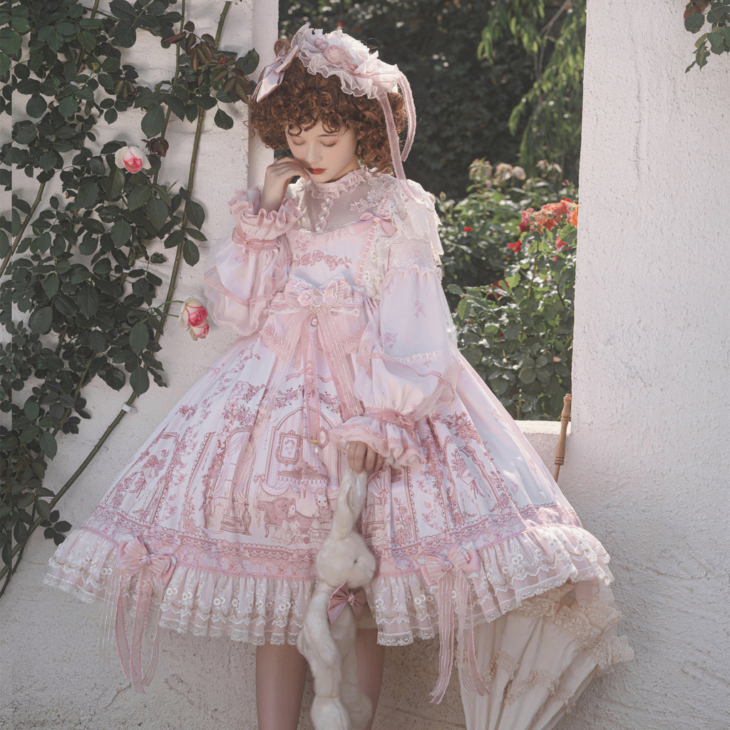 Territory of Sunset Ruffle and Lace Princess Dress