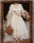 [Outlet] French girly 2way apron skirt [simple type]