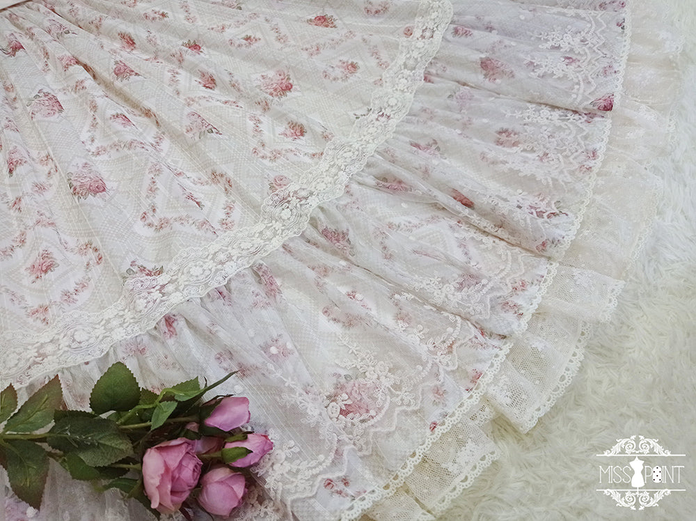 [Pre-order] Edwardian Elegant Rose Print Classic Lolita Dress 1.0