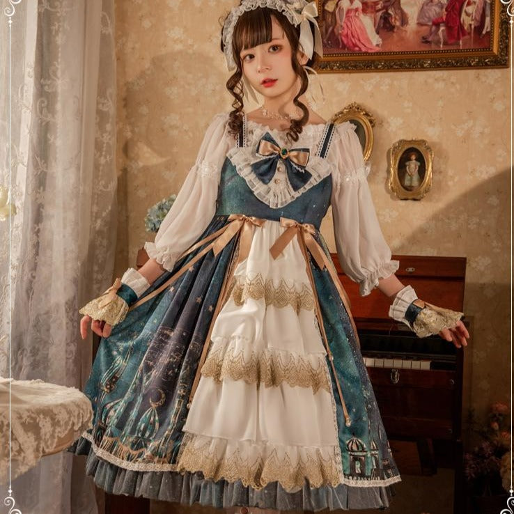 Palace Style Magical Lamp Elegant Lolita Jumper Skirt