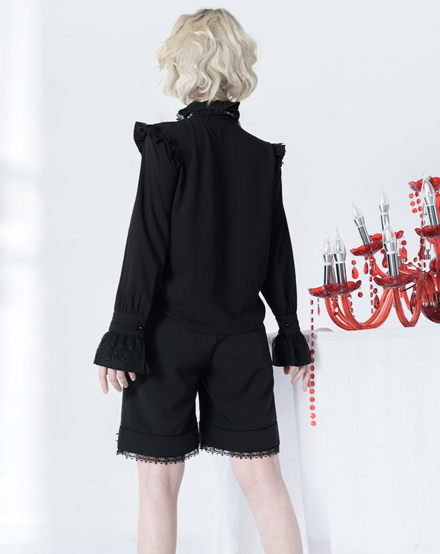 【予約販売】皇子系ロリィタ 裾レースショートパンツ