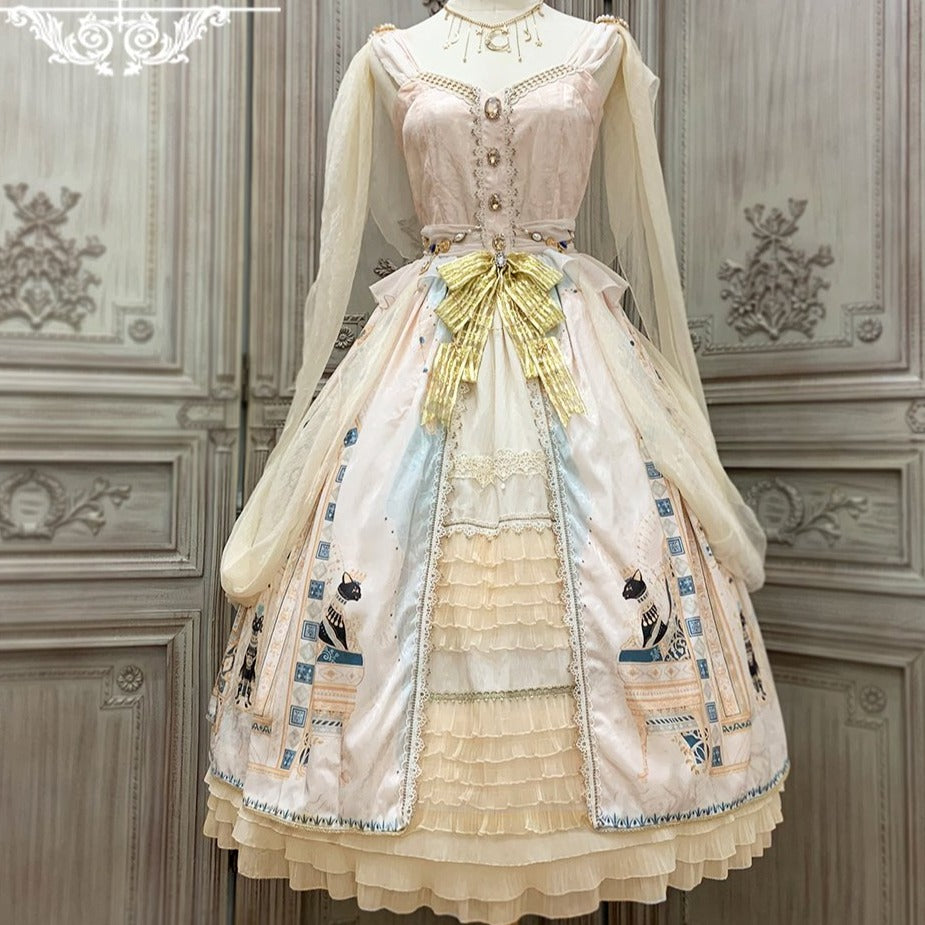 【予約販売】Twilight エジプト風ロリィタ 豪華ショール付きジャンパースカート