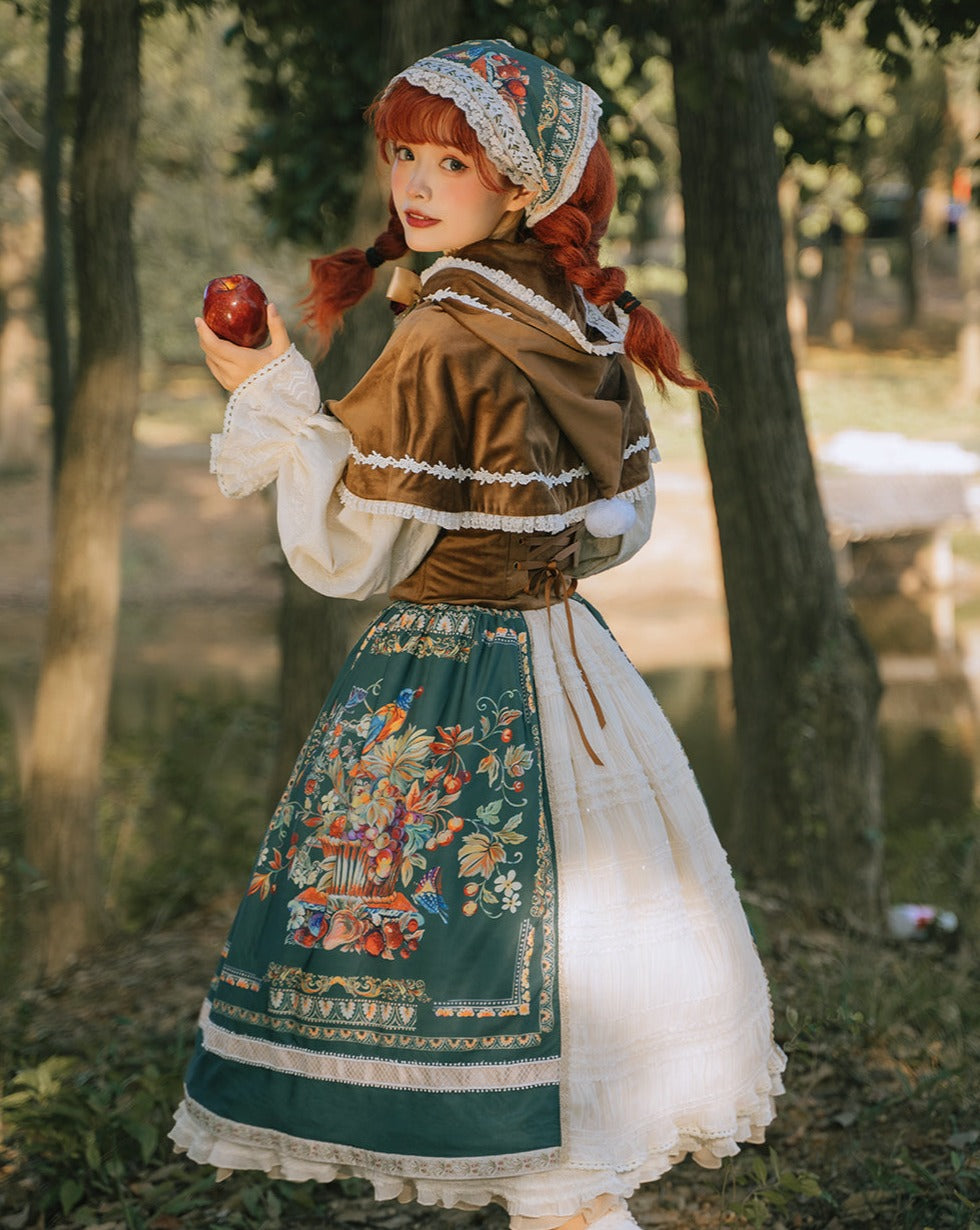 【予約販売】バイエルンの少女 カントリー風スカート［ロングタイプ］