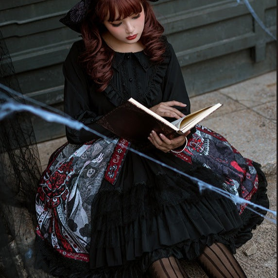 魔女の姉妹 ゴスロリ フリルスカート
