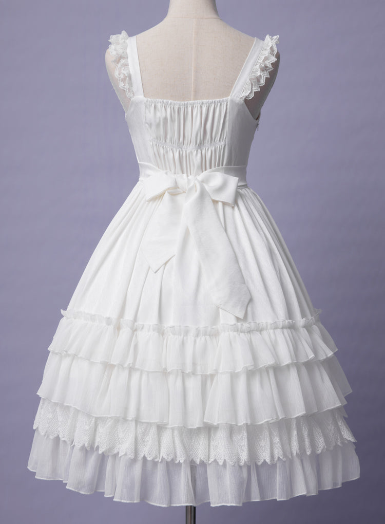 pure white lace lolita dress