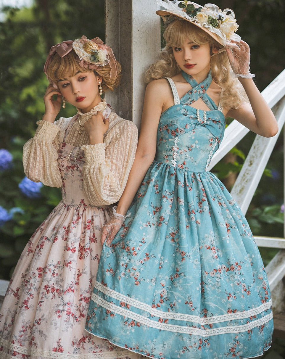 [Pre-order] Hanabeitang front ribbon classical jumper skirt