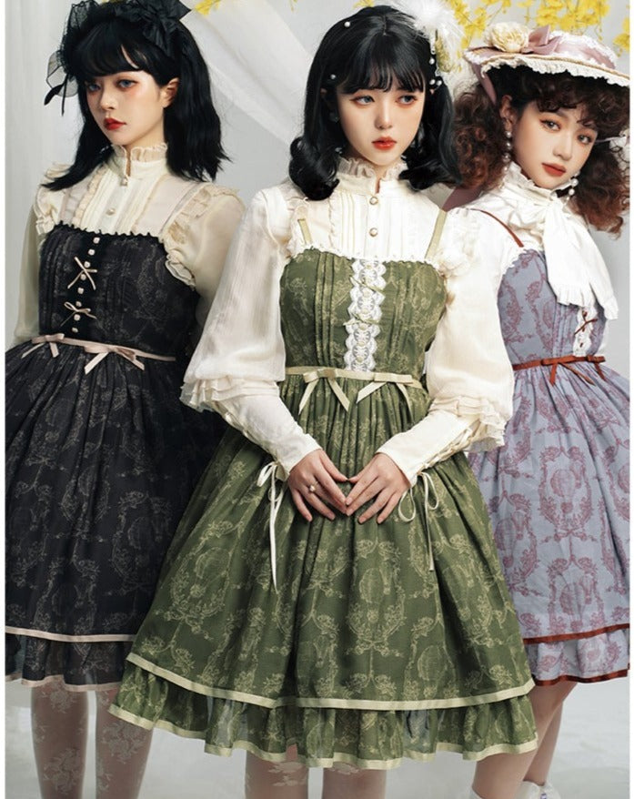 Irene flower print jumper skirt