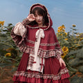 Little Red Riding Hood Layered Skirt Country Lolita Dress