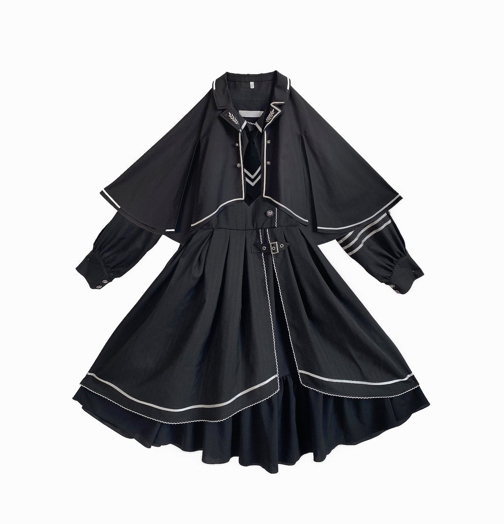 [Partial pre-order sale] Military uniform shawl cloak military lolita dress