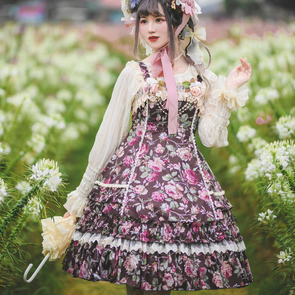 Wall of Rose Elegant Classical Jumper Skirt