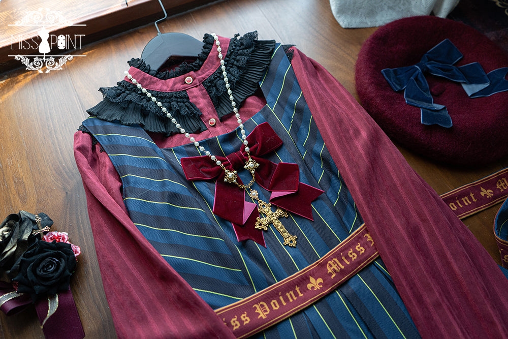 Gothic Lolita Vertical Striped Jumper Skirt of Lord Nobility