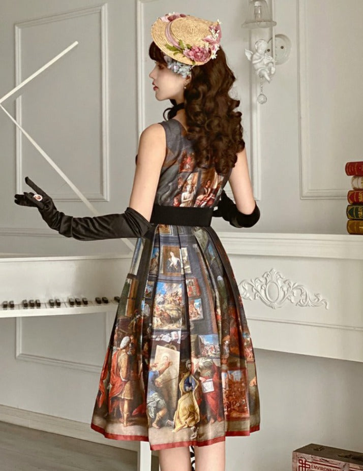 [Reservation sale] Royal Museum of Fine Arts elegant jumper skirt