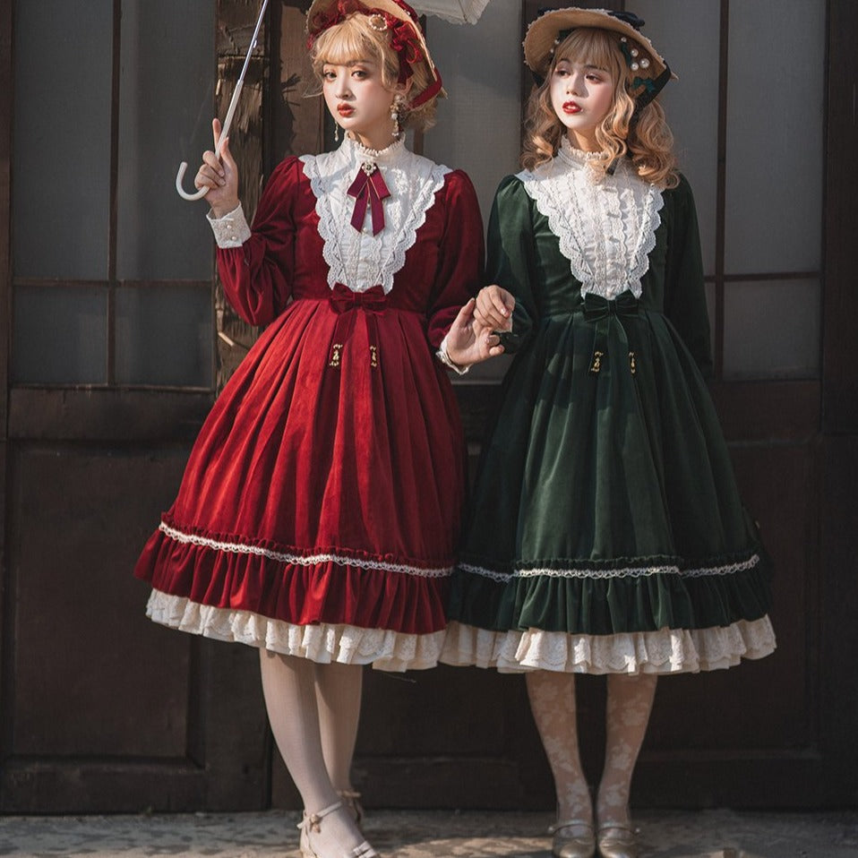 [Pre-order] British Classical Lolita Velvet Dress