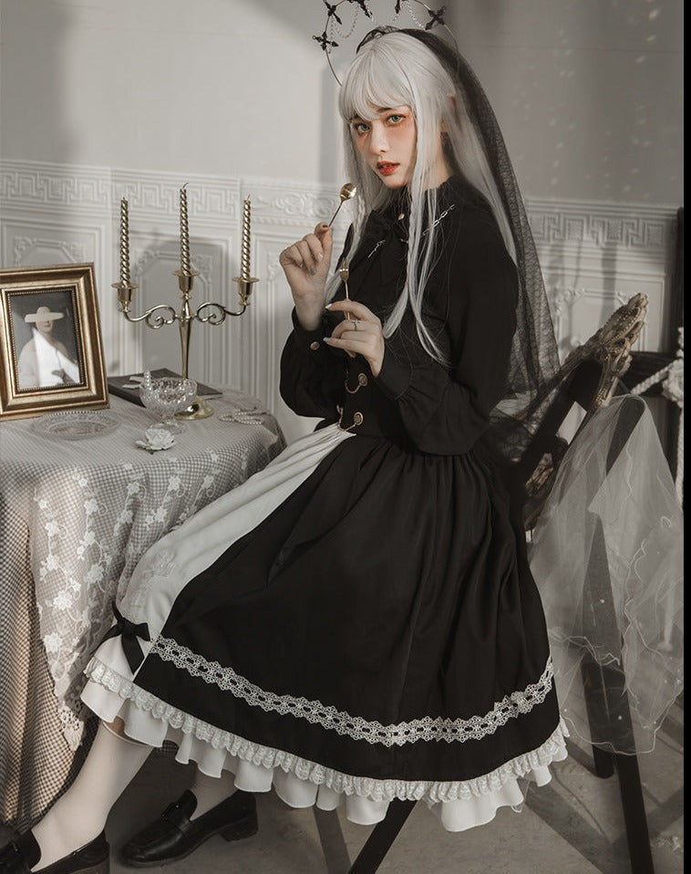 [Pre-order] Holy academy Gakuin Gothic Lolita skirt and cape setup 