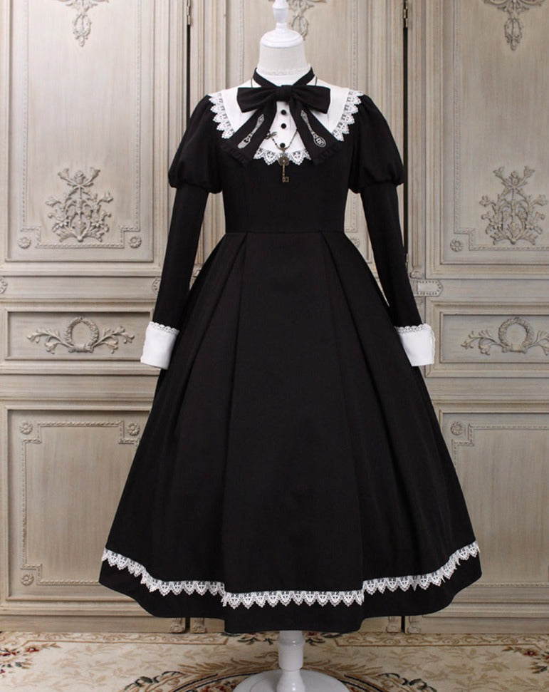 【予約販売】英国風メイドとシスターの2wayロングワンピース