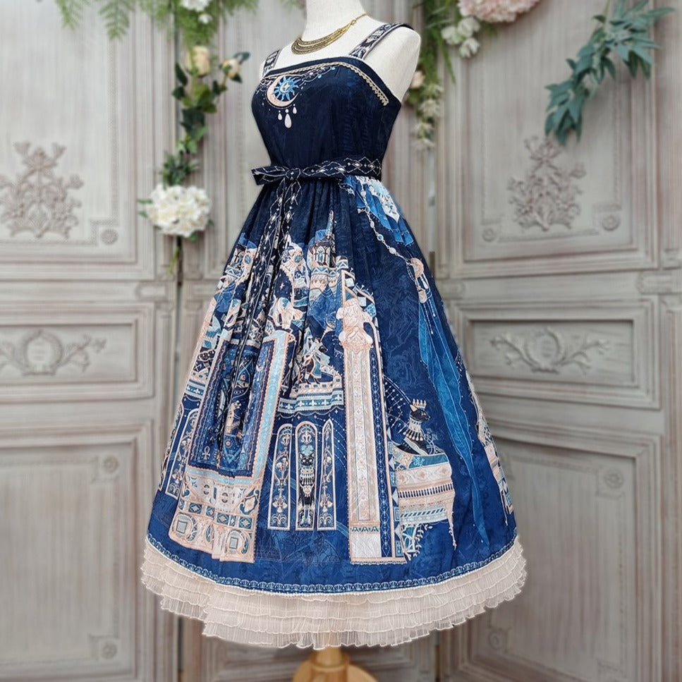 [Pre-order] Twilight Egyptian Lolita Shoulder Strap Jumper Skirt