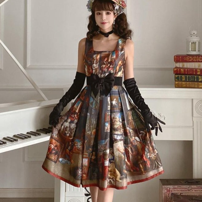 [Reservation sale] Royal Museum of Fine Arts elegant jumper skirt