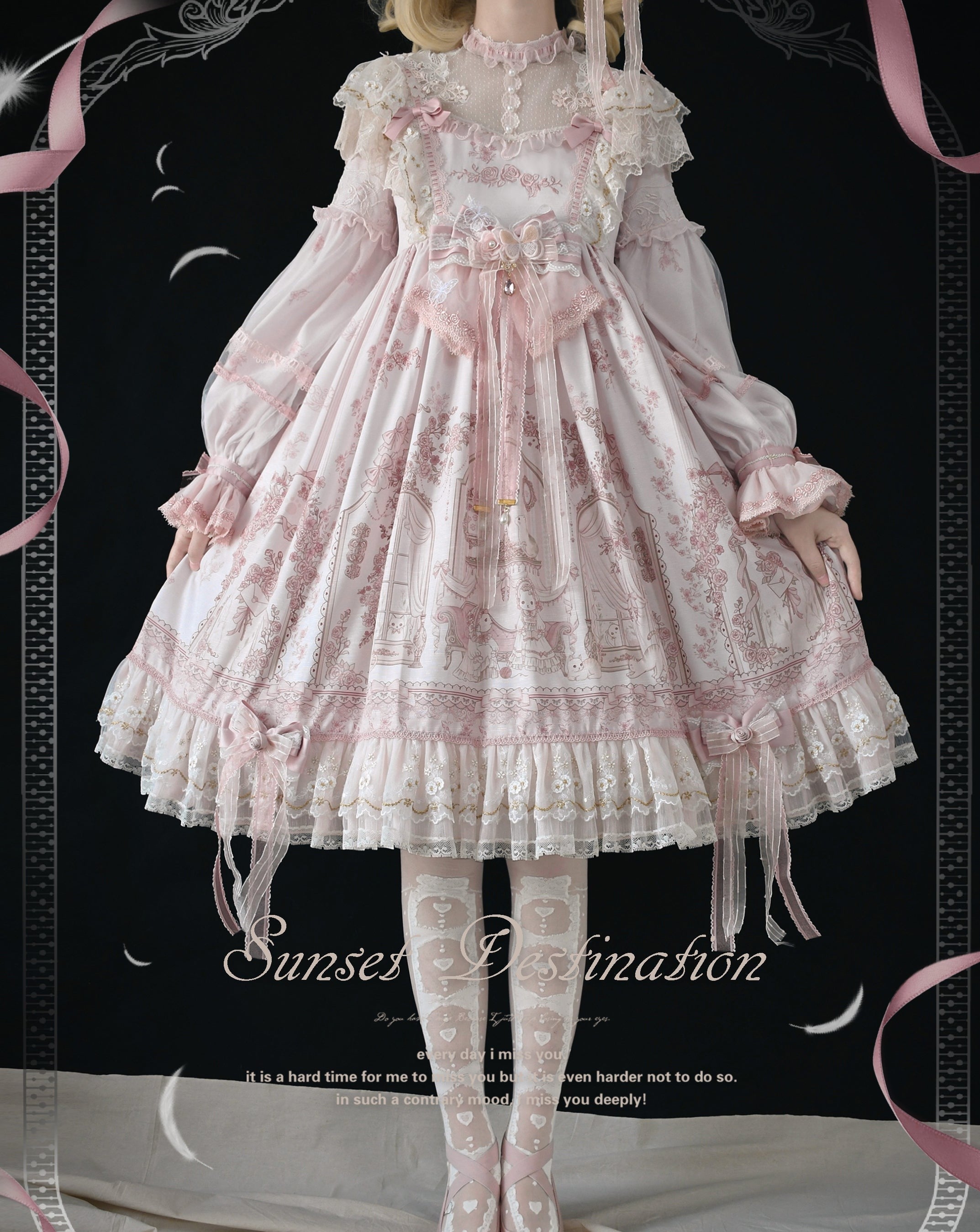 Territory of Sunset Ruffle and Lace Princess Dress