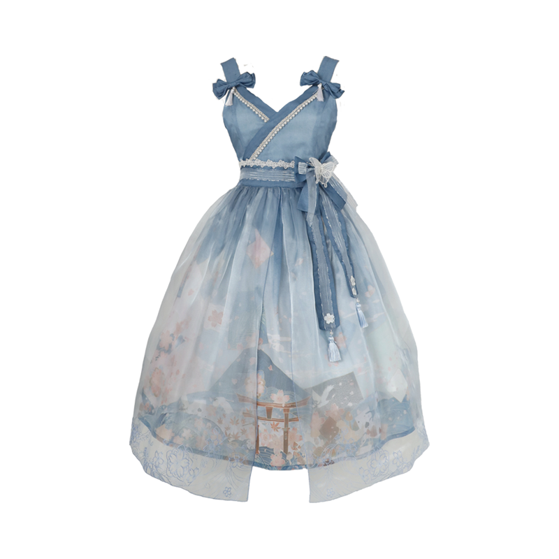 Alice in the Land of Cherry Blossoms Japanese Lolita Jumper Skirt
