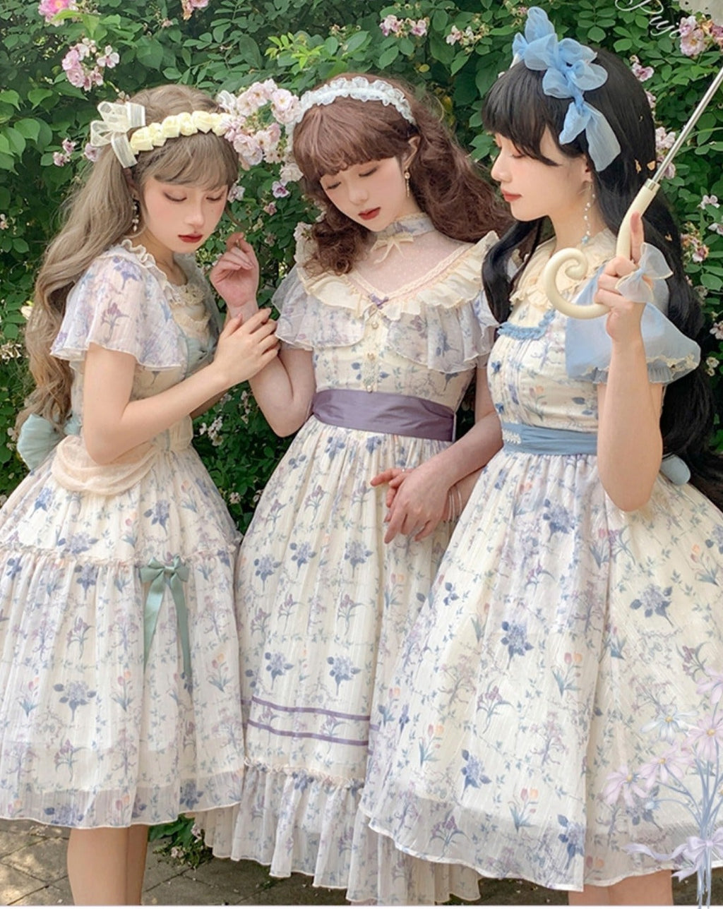 Summer Flower Wall Classical Dress All 3 types