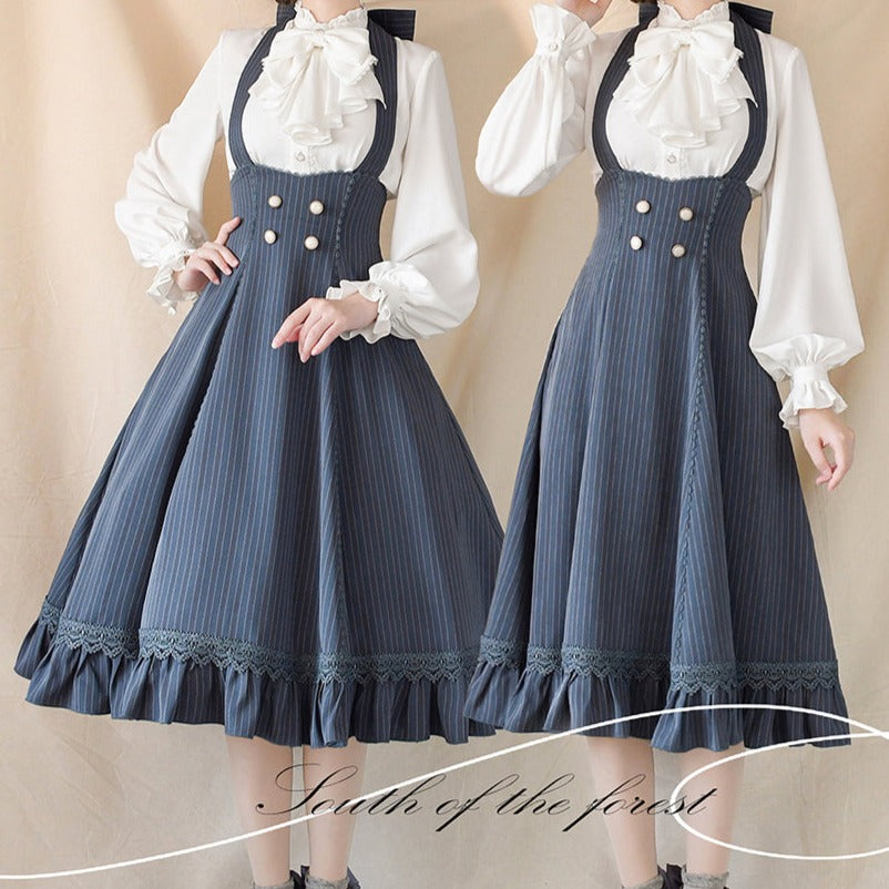 Classical 2way high waist jumper skirt