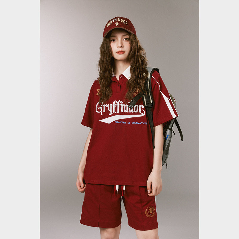 [Reservation sale] Hogwarts School of Witchcraft and Wizardry Loose fit collared top and shorts