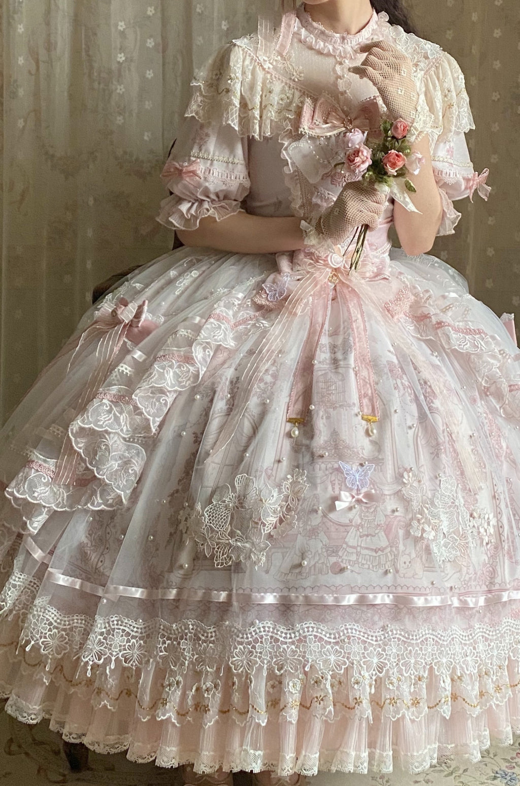 Territory of Sunset Ruffle and Lace Princess Dress