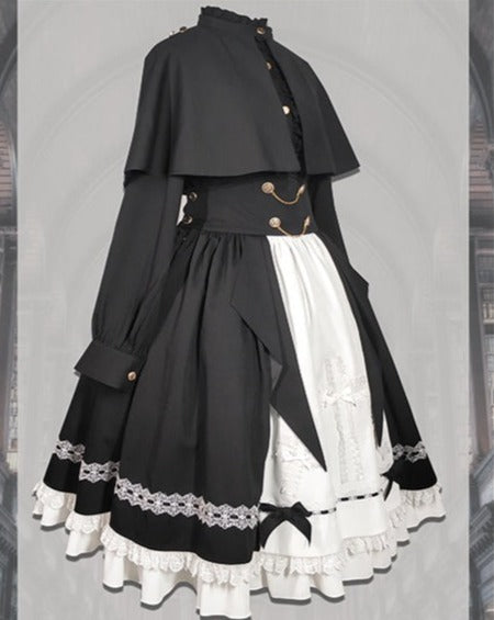 [Pre-order] Holy academy Gakuin Gothic Lolita skirt and cape setup 
