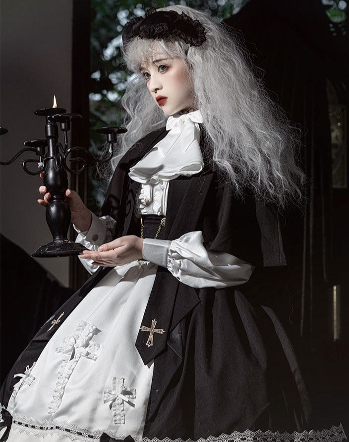 [Pre-order] Holy academy Gakuin Gothic Lolita skirt and cape setup 
