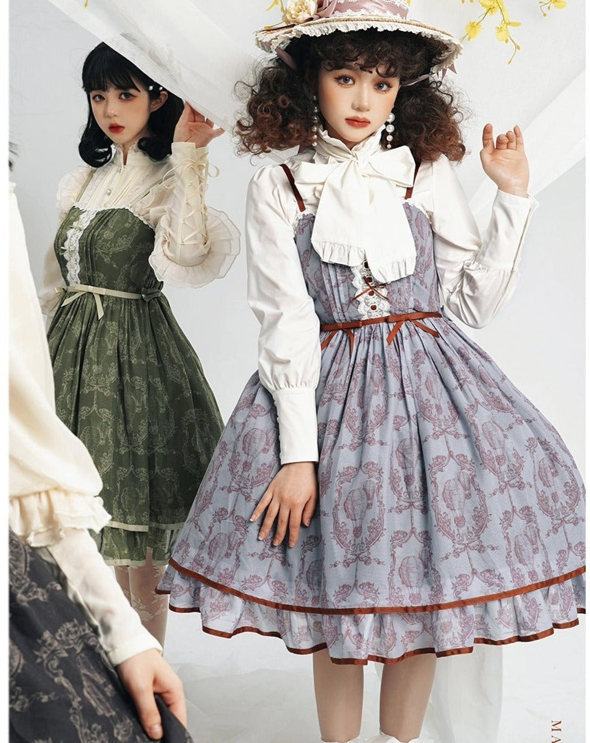 Irene flower print jumper skirt