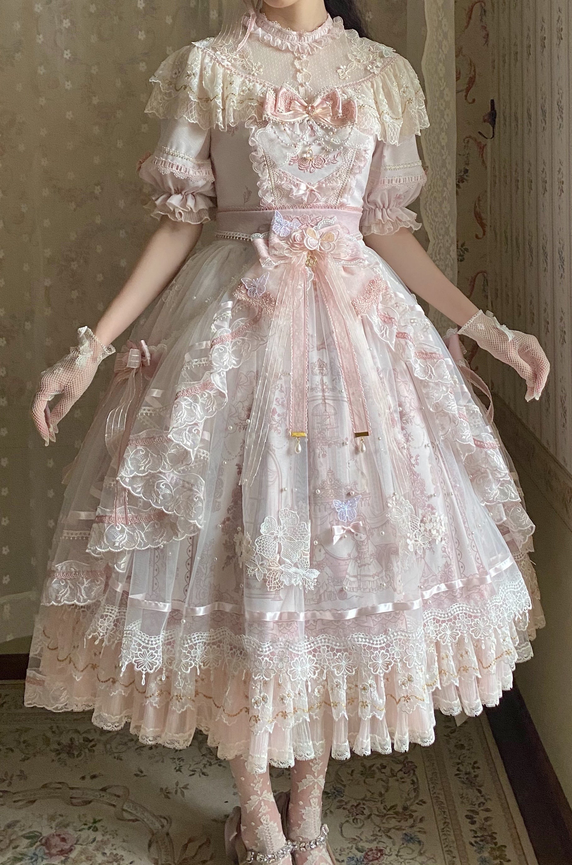 Territory of Sunset Ruffle and Lace Princess Dress