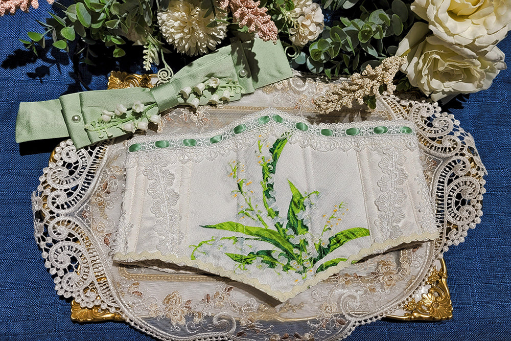 【同時購入のみ】鈴蘭の花刺繍 ボーンコルセット